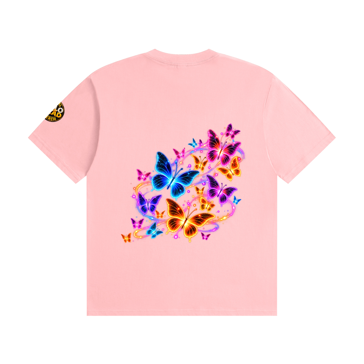 Halo Head Butterflies: Unisex Seamless Cotton T-Shirt