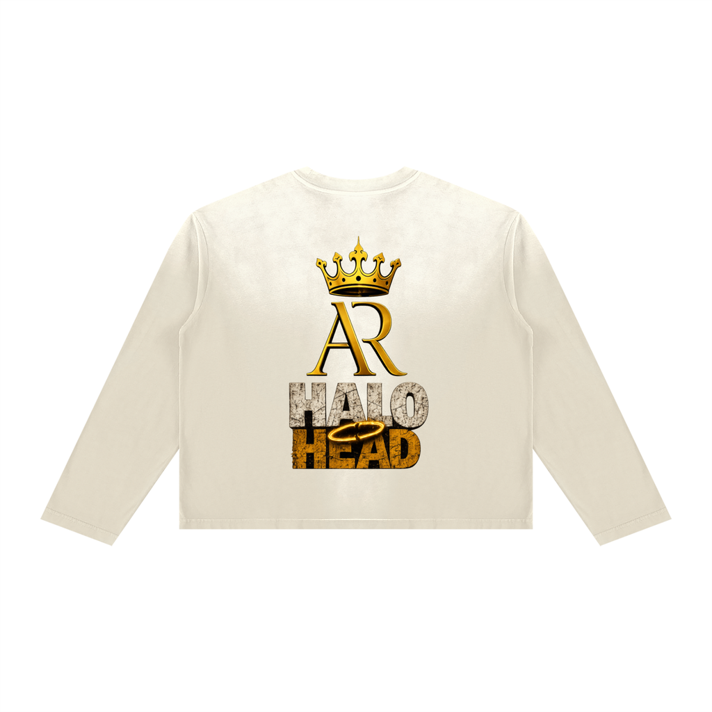 AR Halo Head Unisex Sunfade Boxy Long Sleeve T-Shirt