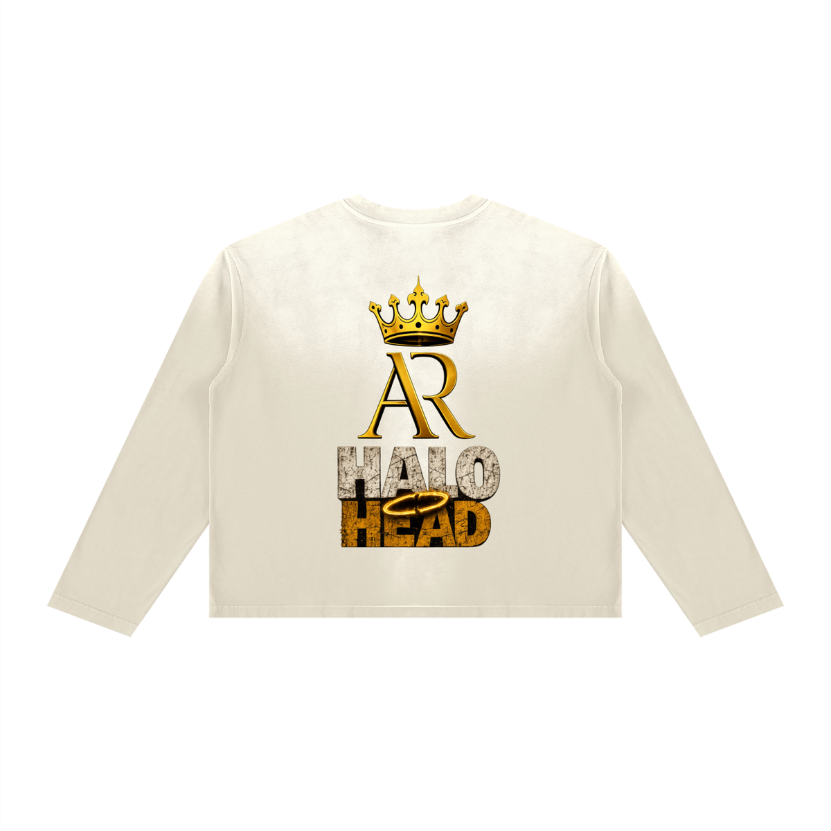 AR Halo Head Unisex Sunfade Boxy Long Sleeve T-Shirt