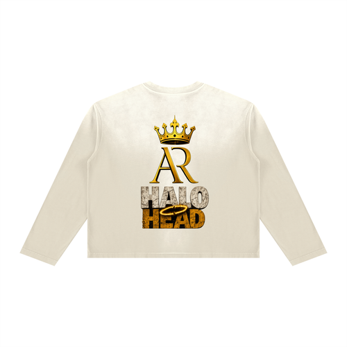 AR Halo Head Unisex Sunfade Boxy Long Sleeve T-Shirt