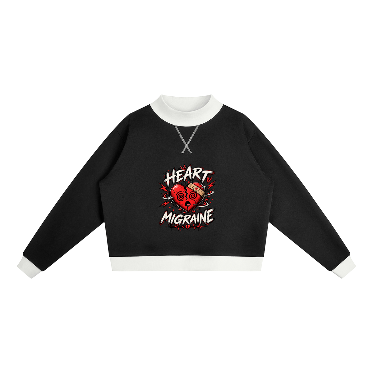 Women’s Mock Neck Crewneck Sweatshirt