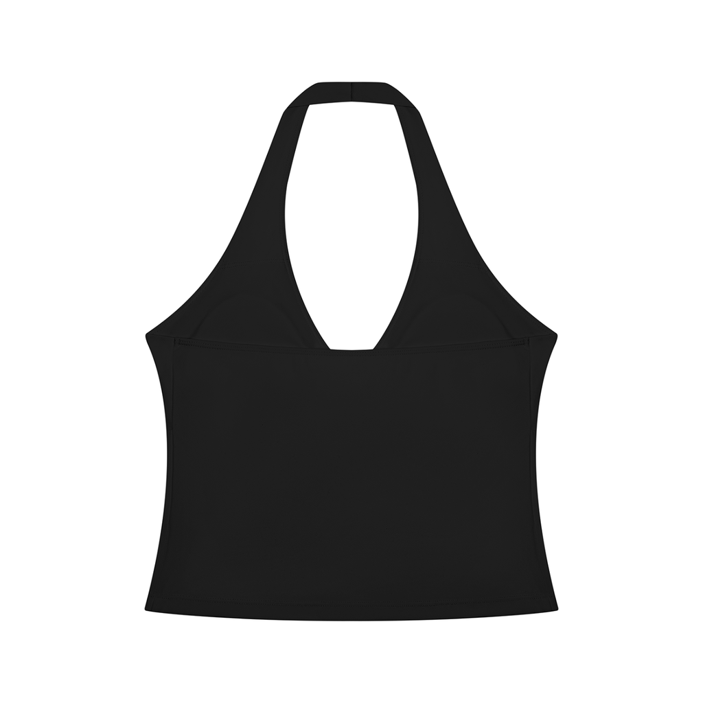 Halo Head Merch Women’s Ruched Halter Yoga Tank Top