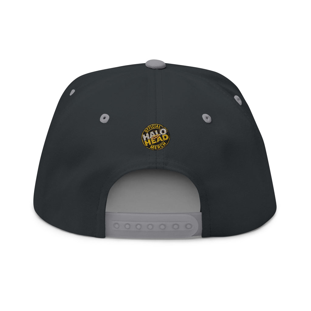 Flat Bill Cap — Gold 'Radiohead' Crown Embroidery Snapback