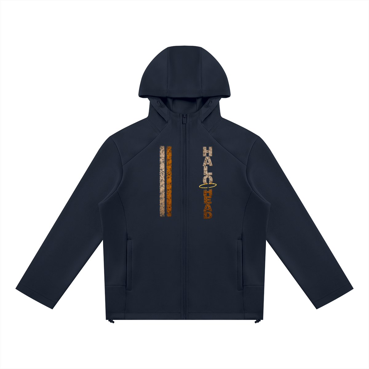 Halo Stripes Unisex Panelled Full Zip Hoodie