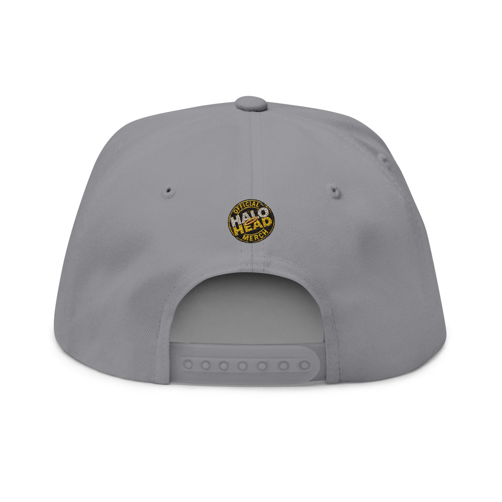 Flat Bill Cap — Gold 'Radiohead' Crown Embroidery Snapback