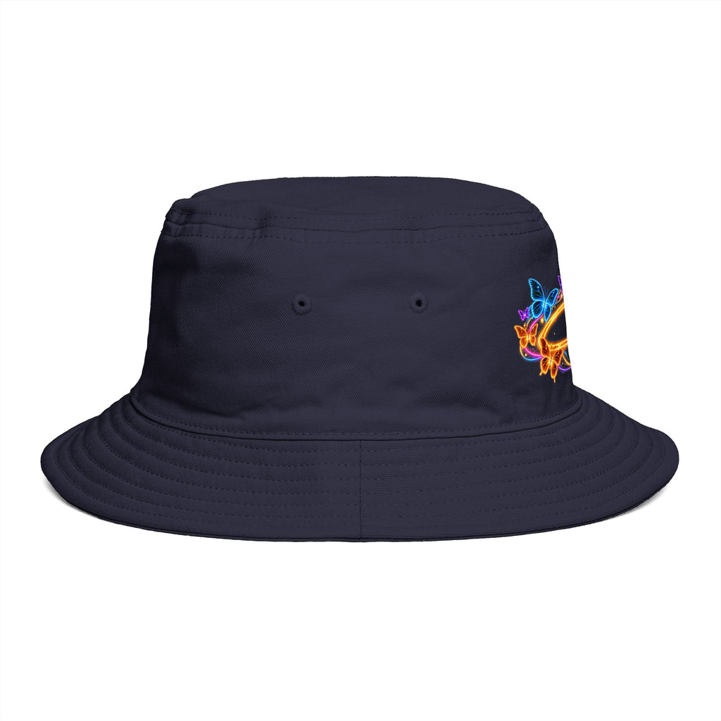 Neon Butterfly Halo Bucket Hat