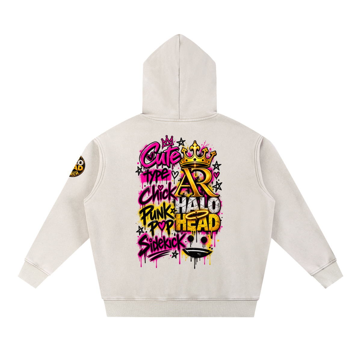 Cute Chick Snow Wash Fleece Oversize Hoodie (Unisex)