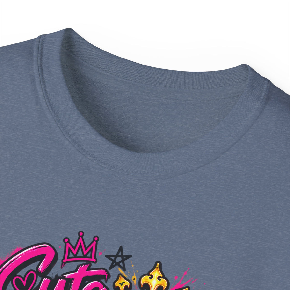 Graffiti Crown Street Tee — "Cute Chick Punk Halo Head" Graphic Shirt