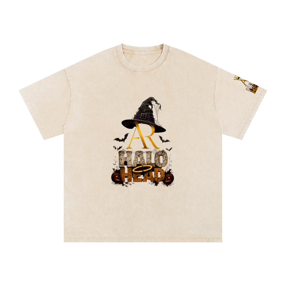 Snow Washed Oversized Cotton T-Shirt (AR-HH Halloween)