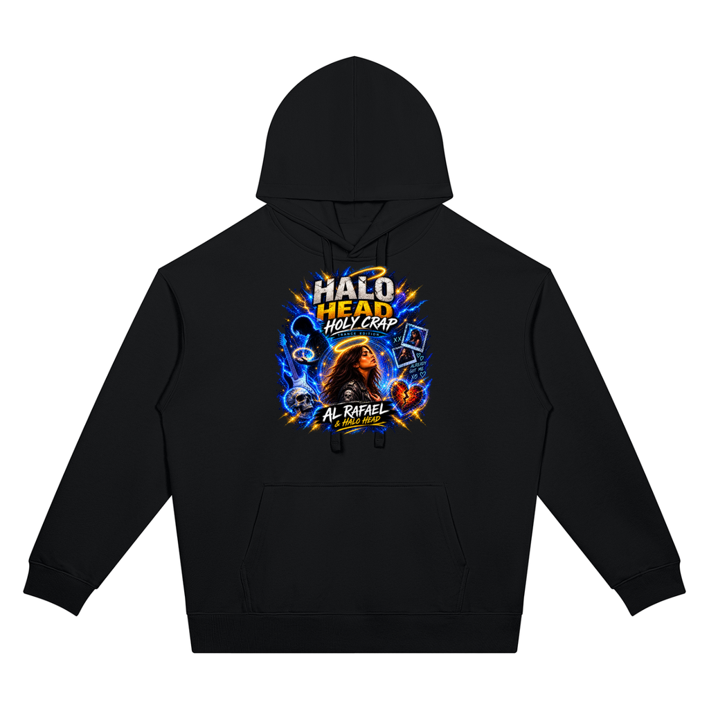 Halo Head: Holy Crap Unisex Oversized Drop Shoulder Hoodie