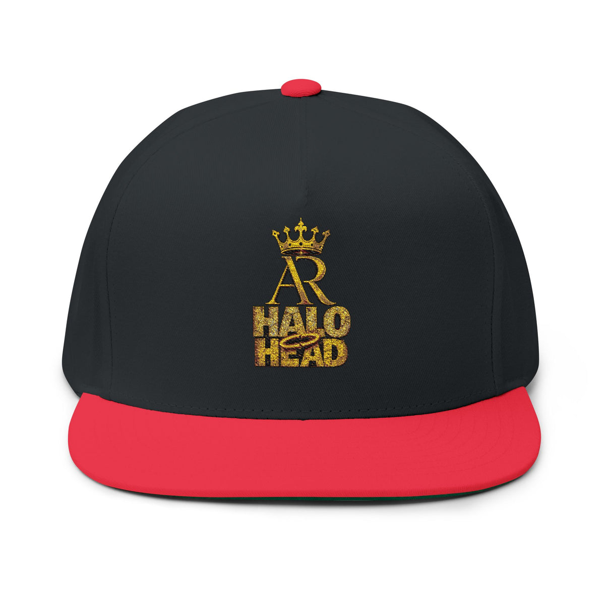 Flat Bill Cap — Gold 'Radiohead' Crown Embroidery Snapback