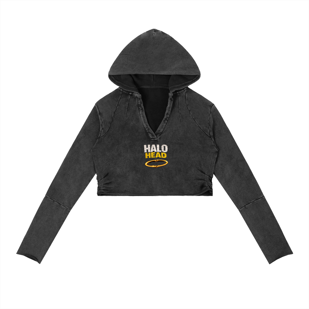 Vintage Washed Raw Edge Hoodie