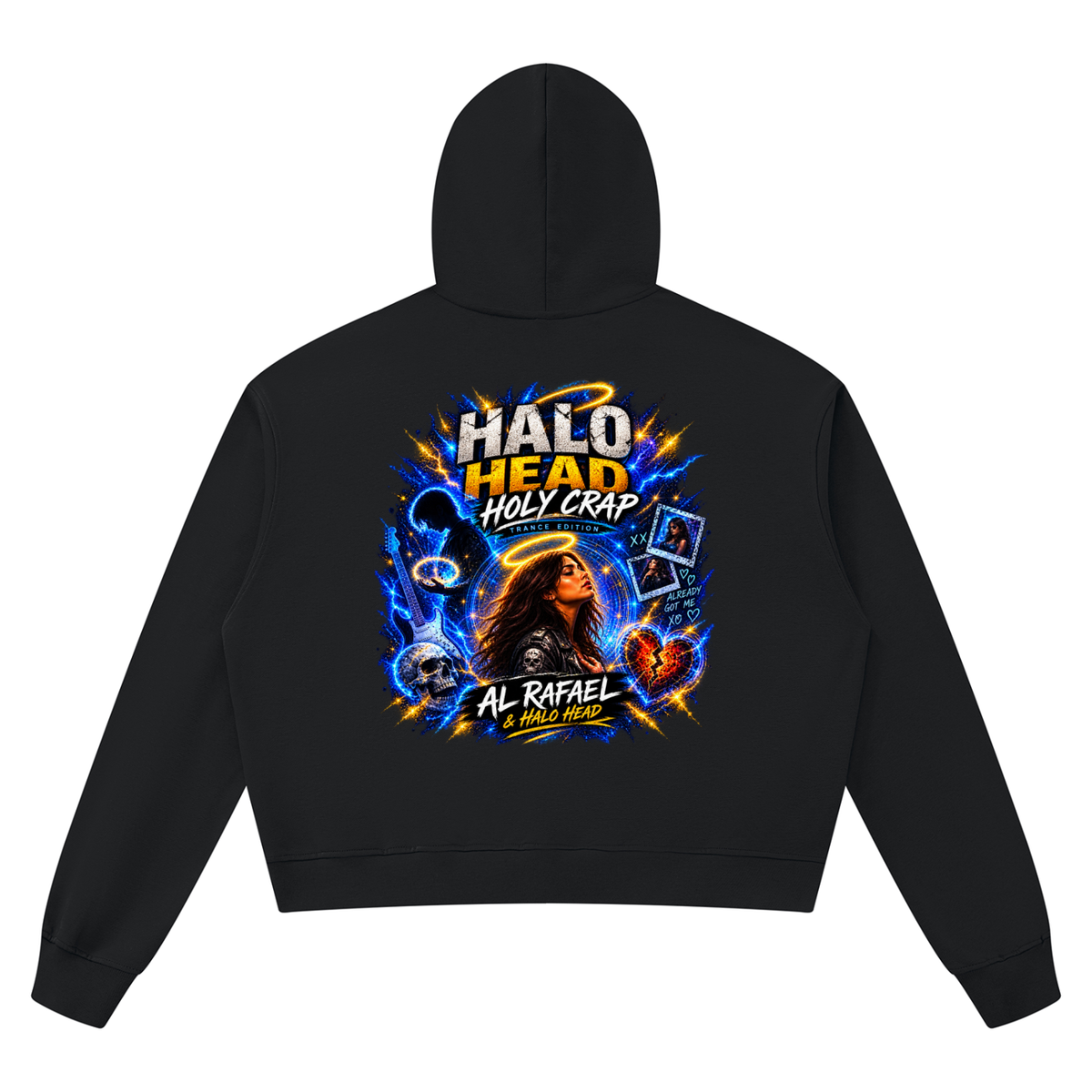 Halo Head: Holy Crap Unisex Boxy Raw Edge Hoodie