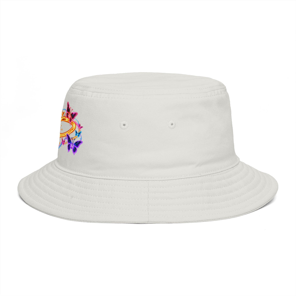 Neon Butterfly Halo Bucket Hat