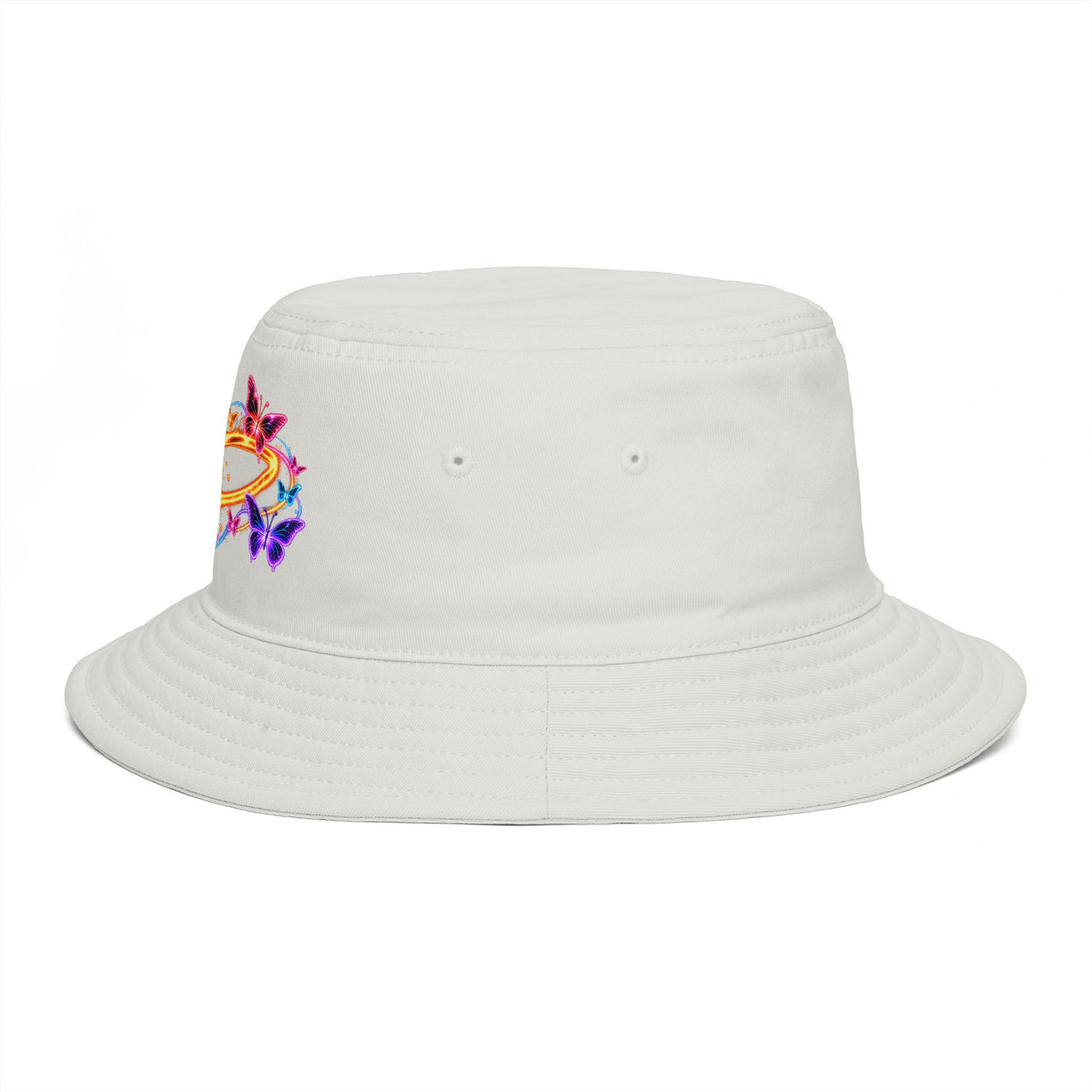 Neon Butterfly Halo Bucket Hat