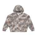 Unisex Vintage Wash Leopard Full Zip Hoodie