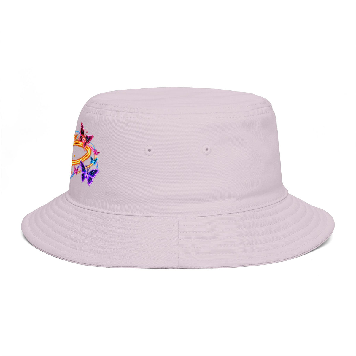 Neon Butterfly Halo Bucket Hat