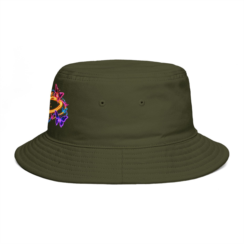 Neon Butterfly Halo Bucket Hat