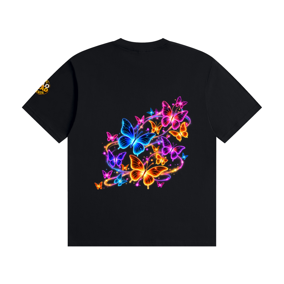 Halo Head Butterflies: Unisex Seamless Cotton T-Shirt
