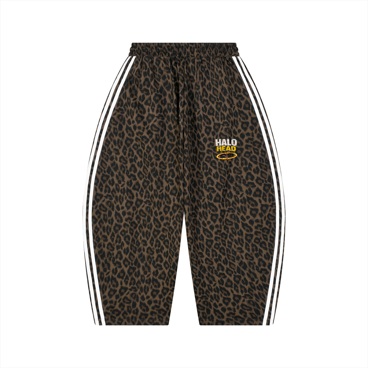 Unisex Leopard Barrel Leg Sweatpants