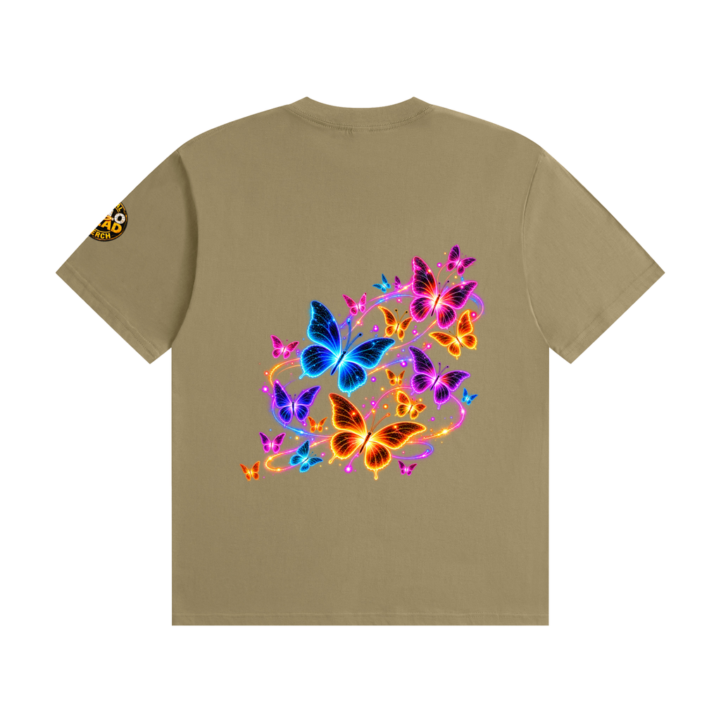 Halo Head Butterflies: Unisex Seamless Cotton T-Shirt
