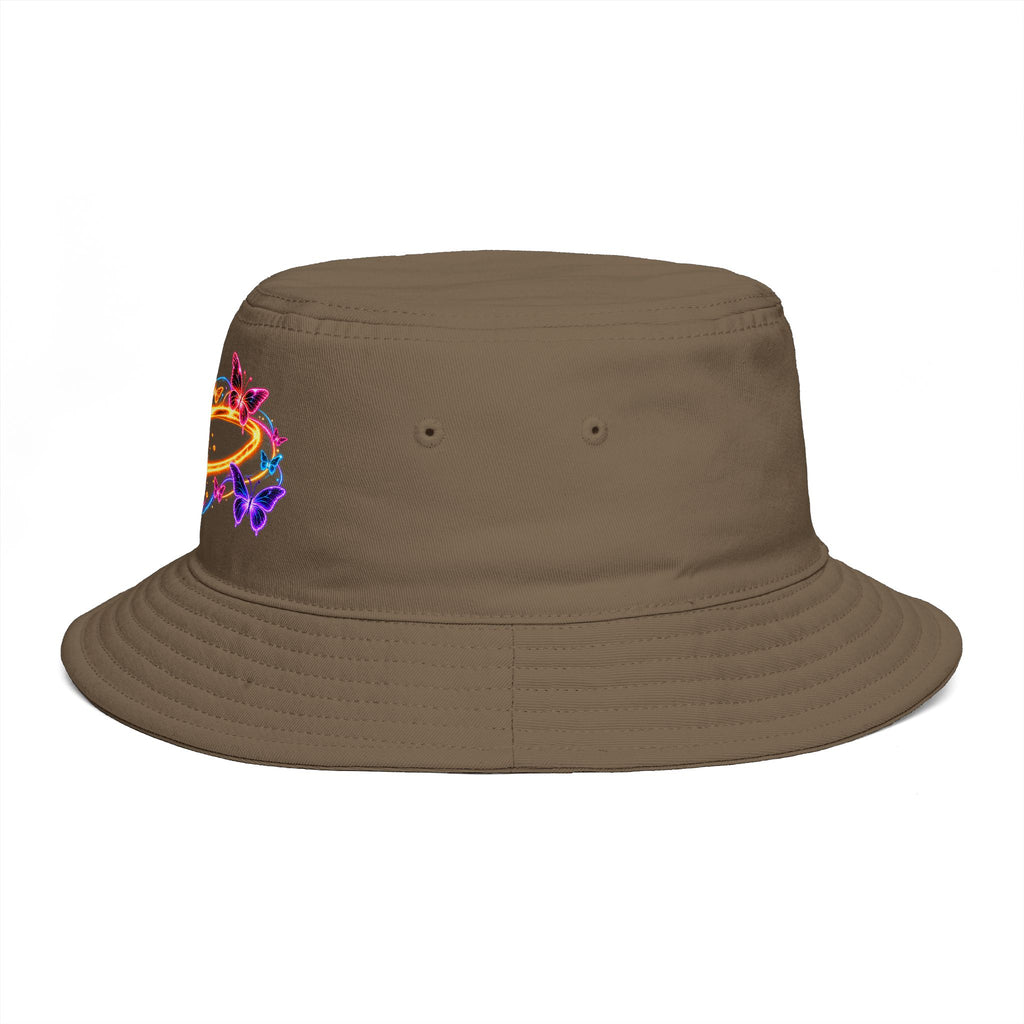 Neon Butterfly Halo Bucket Hat