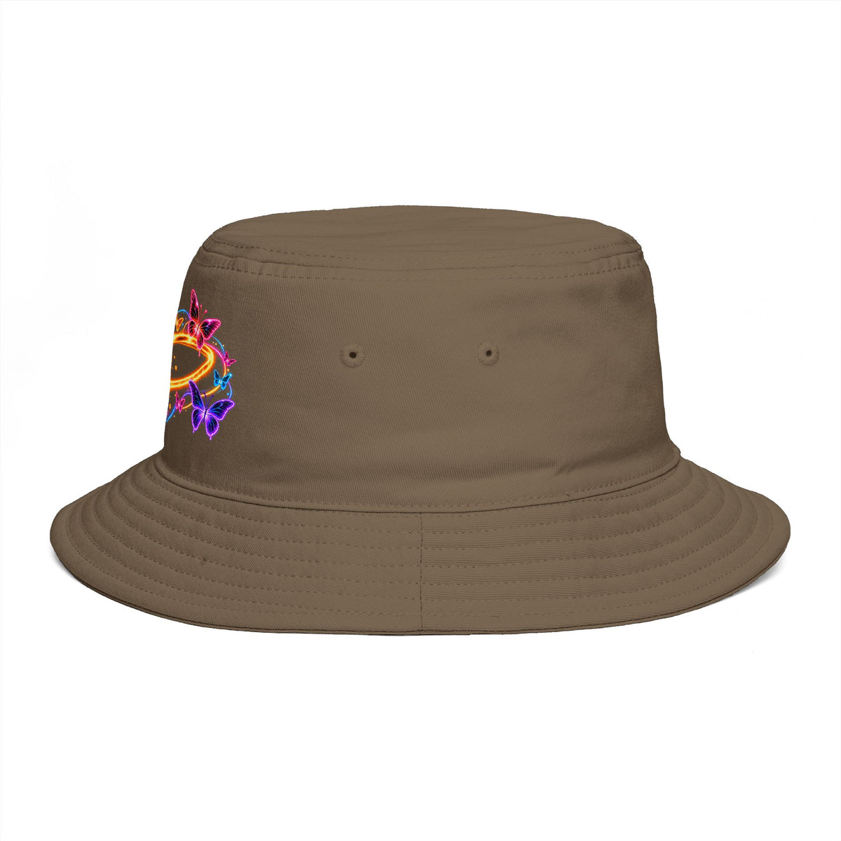 Neon Butterfly Halo Bucket Hat