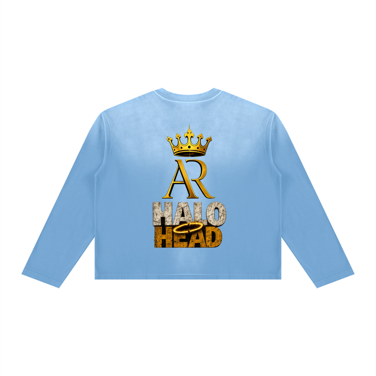 AR Halo Head Unisex Sunfade Boxy Long Sleeve T-Shirt