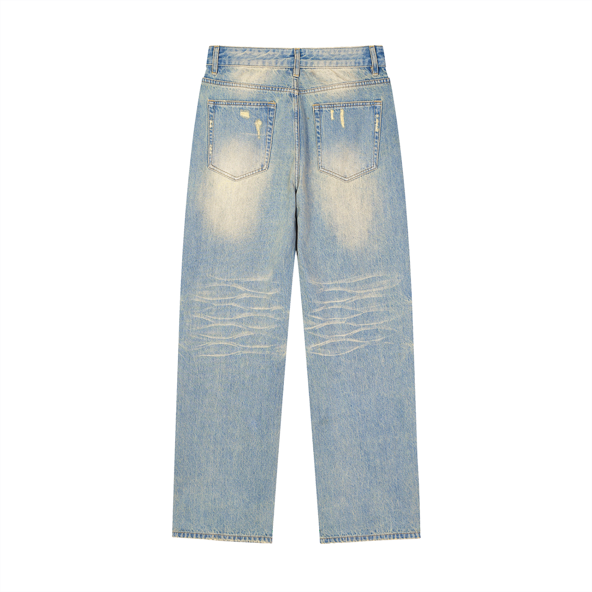 Agree to Disagree, Sun Fade Raw Hem Denim Jeans