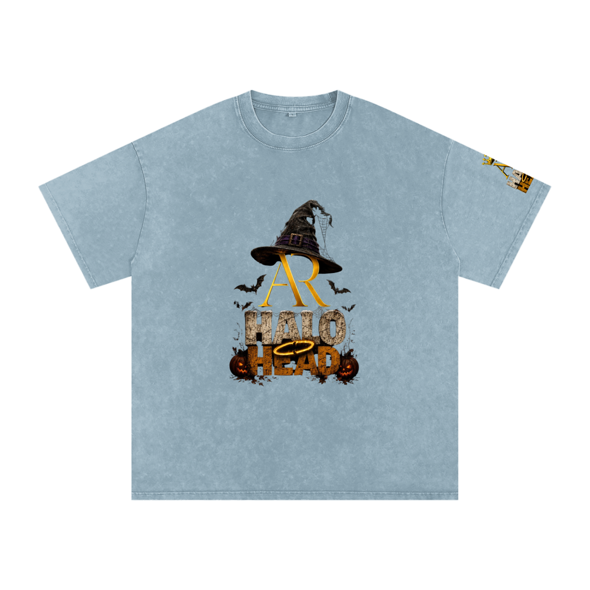 Snow Washed Oversized Cotton T-Shirt (AR-HH Halloween)