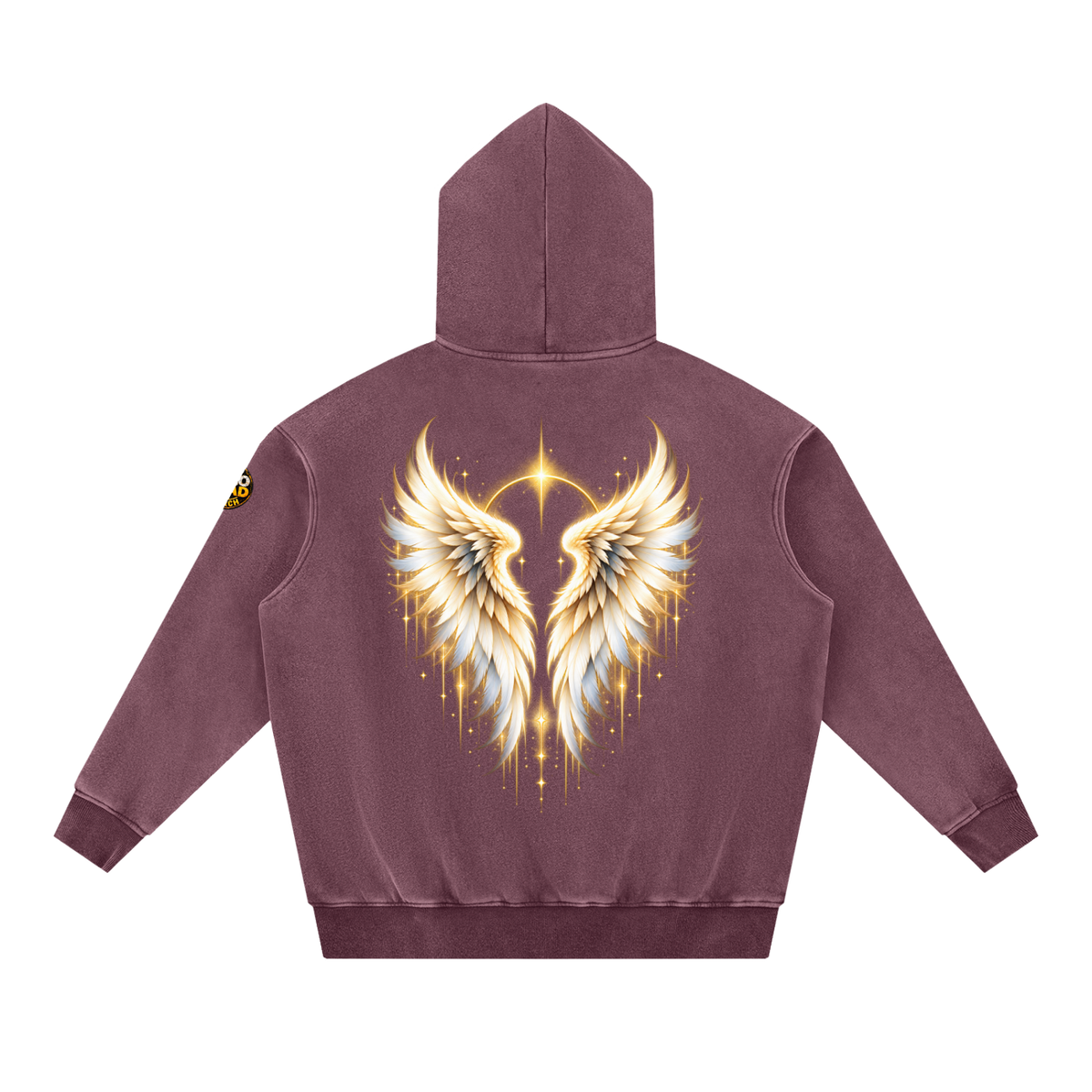 Halo Head Winged Snow Wash Fleece Oversize Hoodie