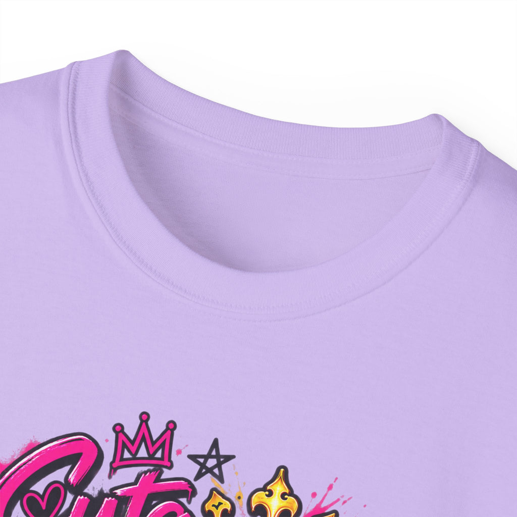 Graffiti Crown Street Tee — "Cute Chick Punk Halo Head" Graphic Shirt