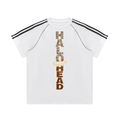 Striped Contrast Stitch Halo Head T-shirt.
