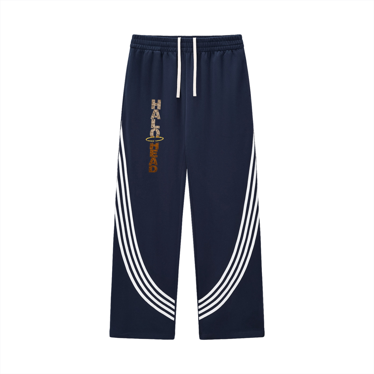Halo Head Curved Stripe Straight Sweatpants