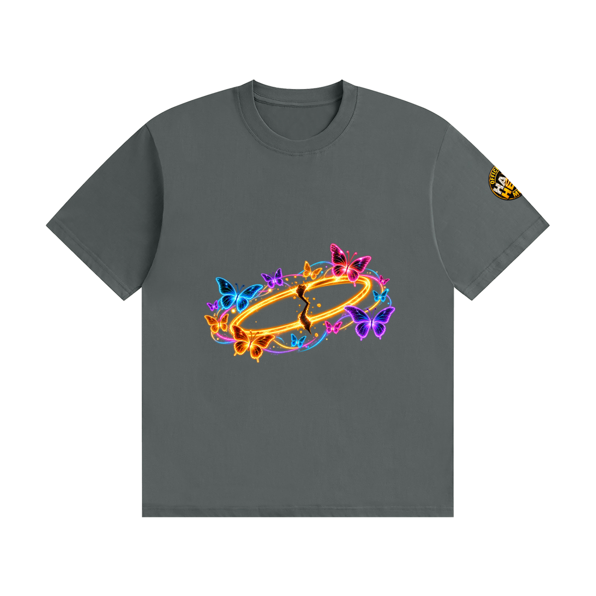 Halo Head Butterflies: Unisex Seamless Cotton T-Shirt