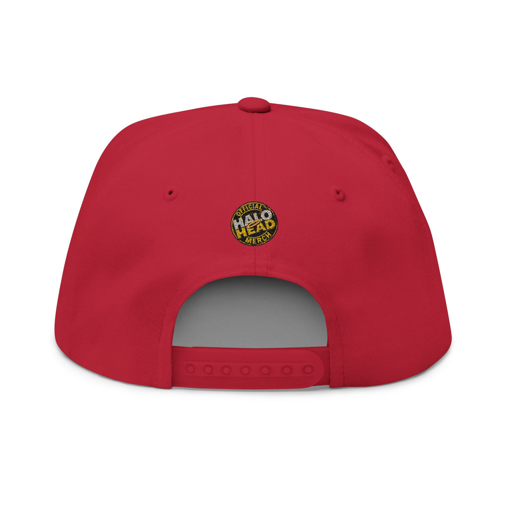 Flat Bill Cap — Gold 'Radiohead' Crown Embroidery Snapback