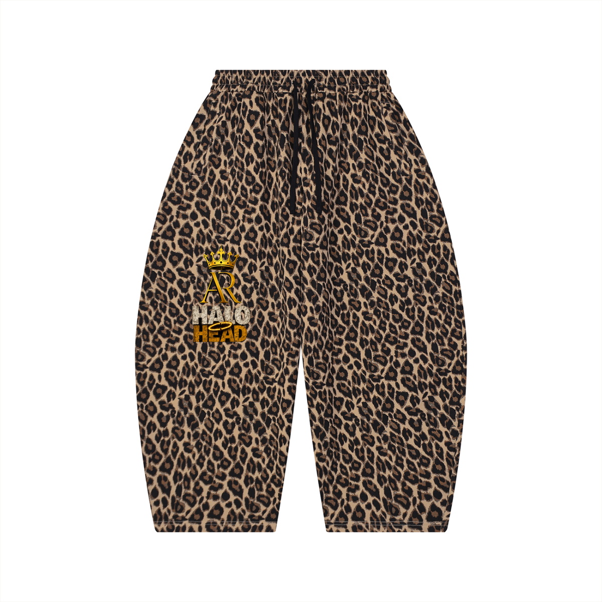 Unisex Leopard Barrel Leg Sweatpants