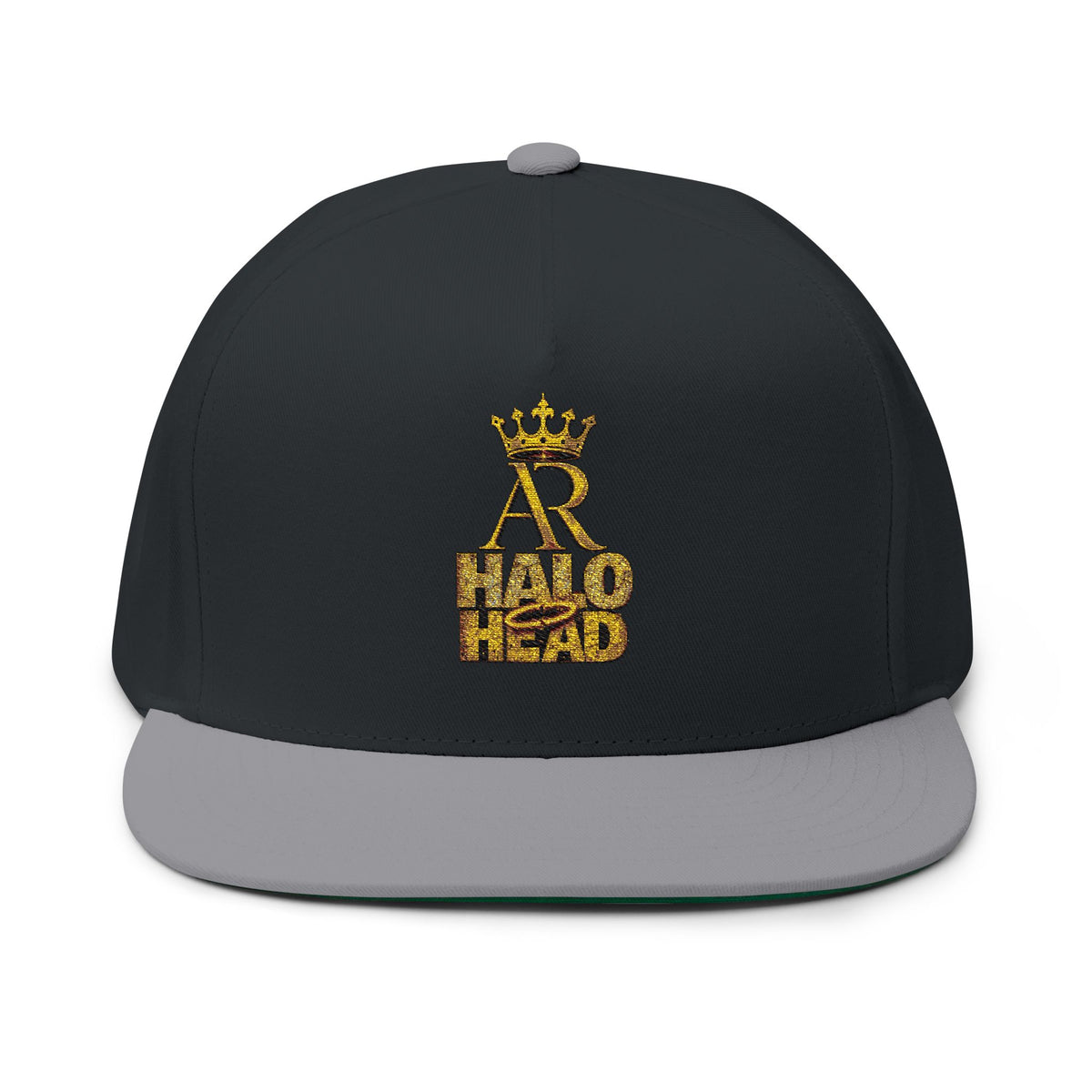 Flat Bill Cap — Gold 'Radiohead' Crown Embroidery Snapback