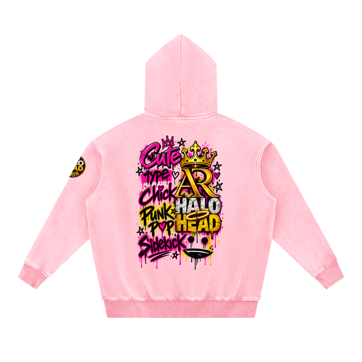 Cute Chick Snow Wash Fleece Oversize Hoodie (Unisex)