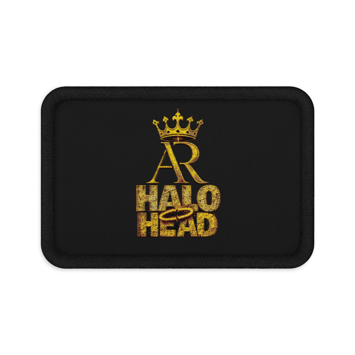 Halo Head Gold Crown Embroidered Patch