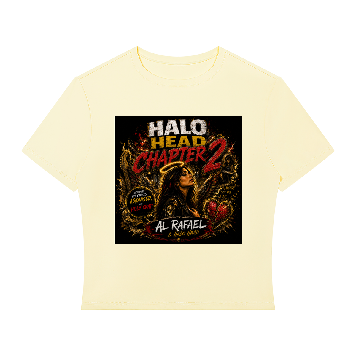 AR Halo Head: Take a Seat. Brand Women’s Performance Crop T-Shirt