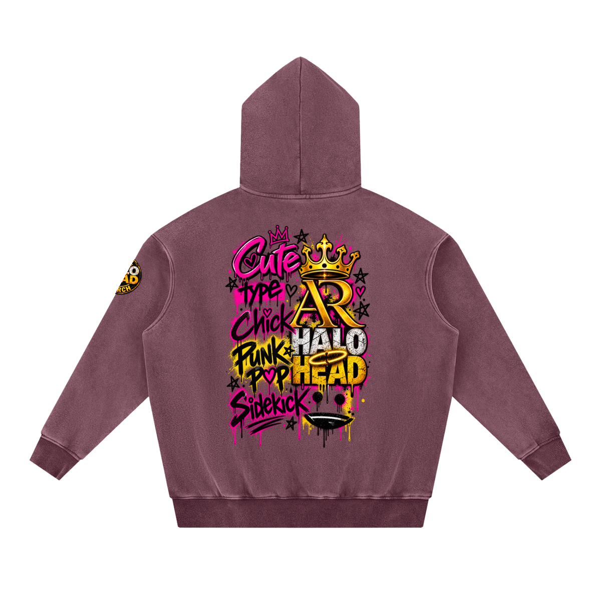 Cute Chick Snow Wash Fleece Oversize Hoodie (Unisex)