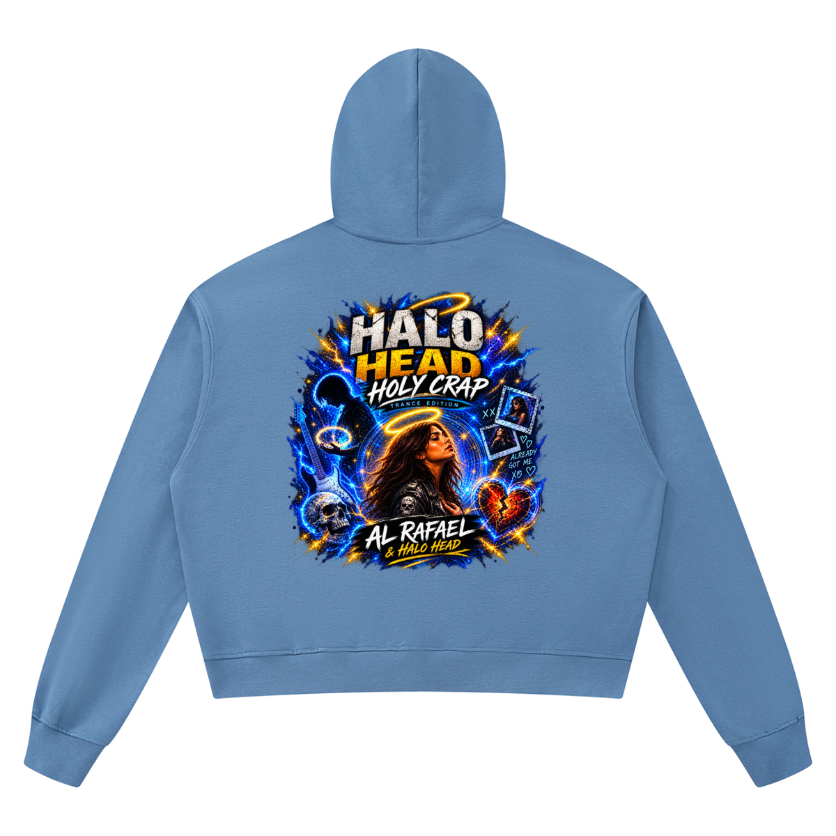 Halo Head: Holy Crap Unisex Boxy Raw Edge Hoodie