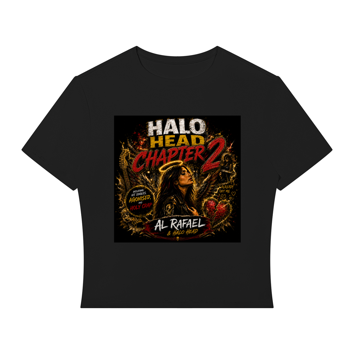 AR Halo Head: Take a Seat. Brand Women’s Performance Crop T-Shirt