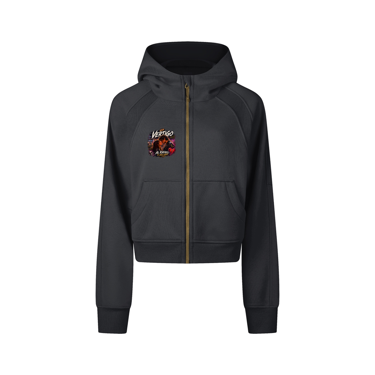 Cropped Zip-Through Hoodie