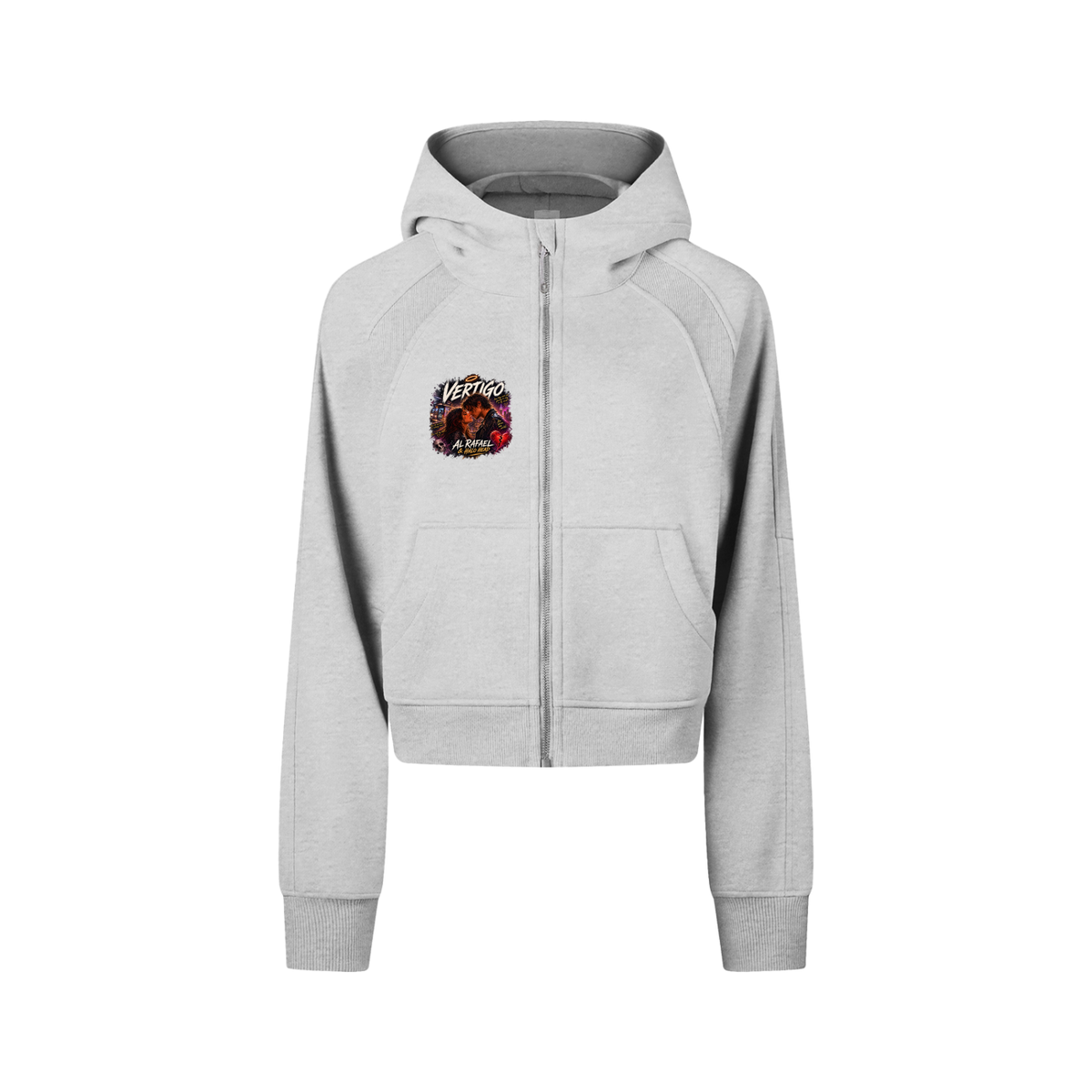 Cropped Zip-Through Hoodie