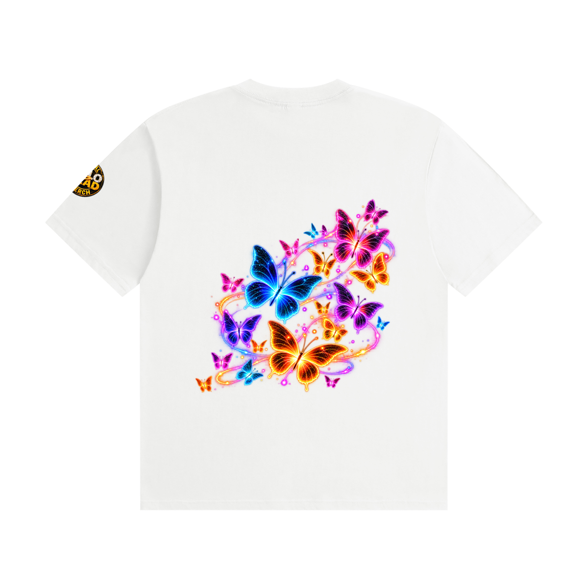 Halo Head Butterflies: Unisex Seamless Cotton T-Shirt