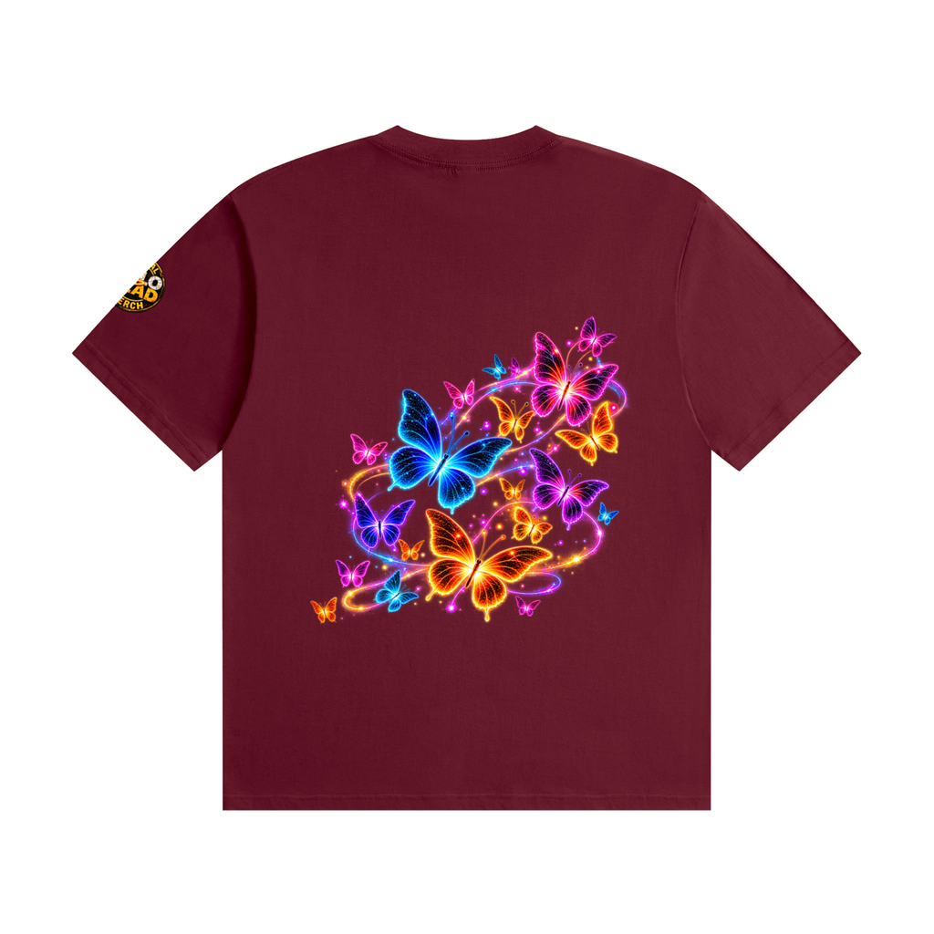 Halo Head Butterflies: Unisex Seamless Cotton T-Shirt