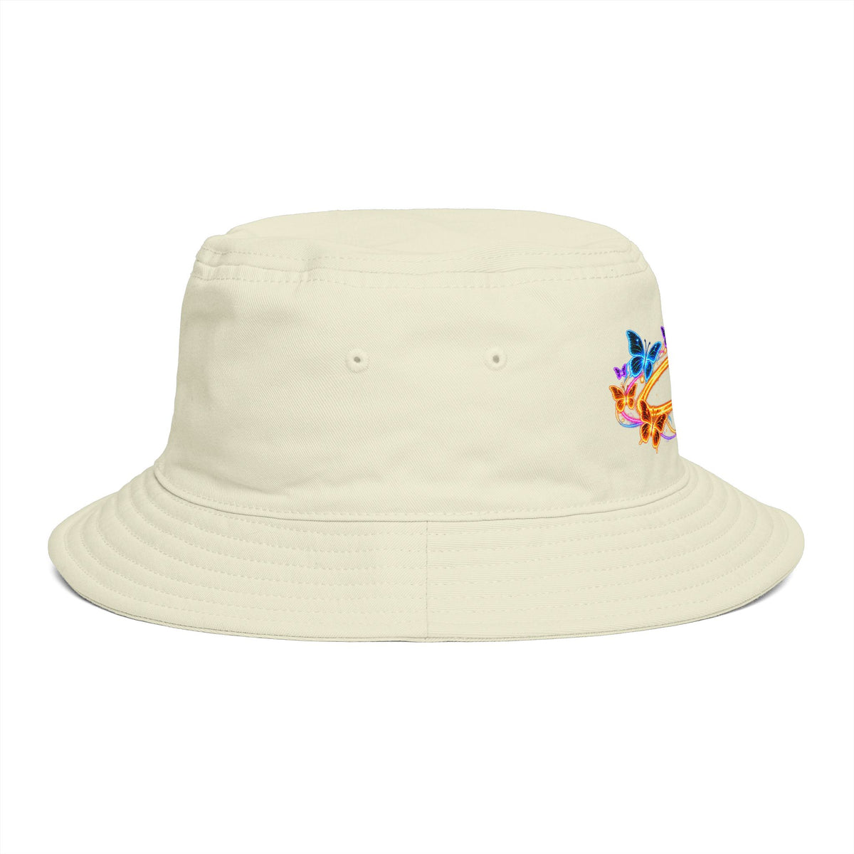 Neon Butterfly Halo Bucket Hat
