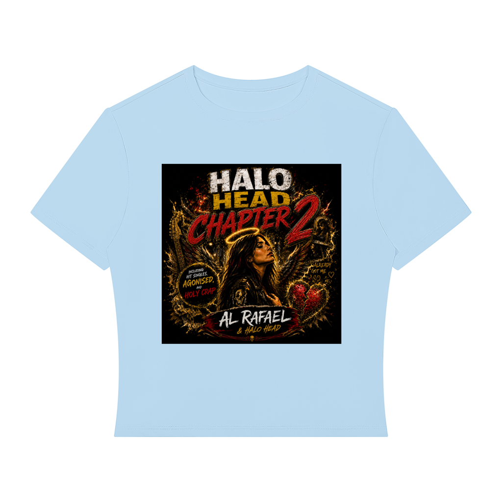 AR Halo Head: Take a Seat. Brand Women’s Performance Crop T-Shirt